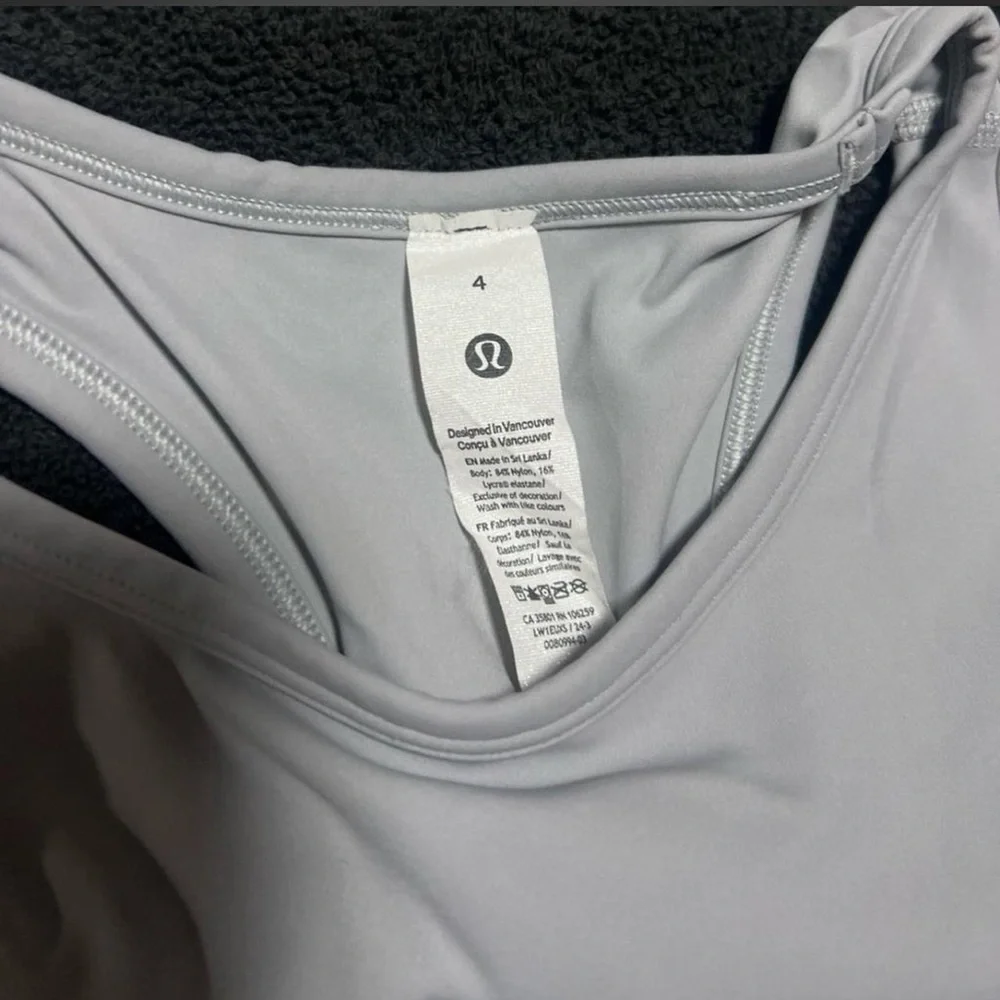 Lululemon Athletica Light Gray Tank Top - Picture 2 of 3